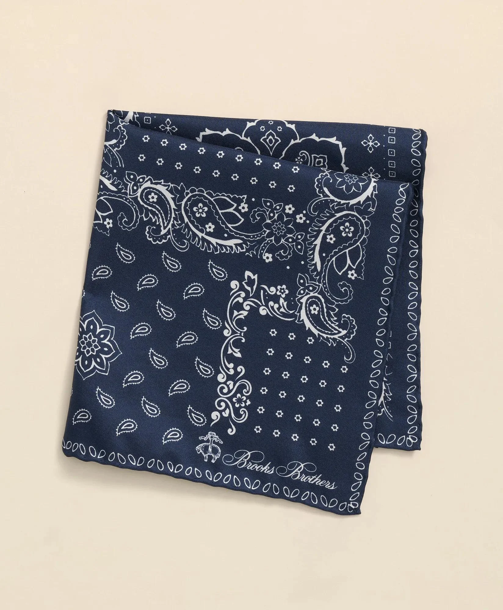 Silk Bandana Print Pocket Square - 1