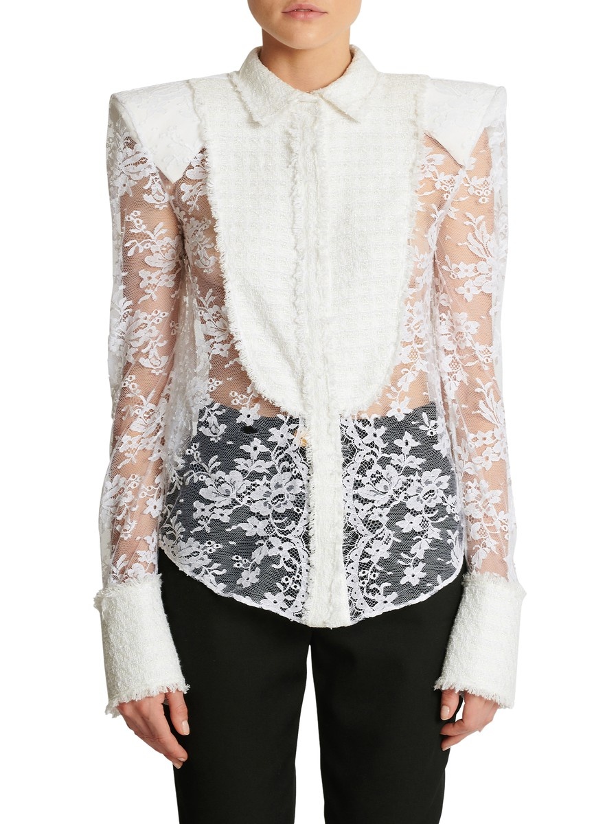 Cotton and lace top - 2