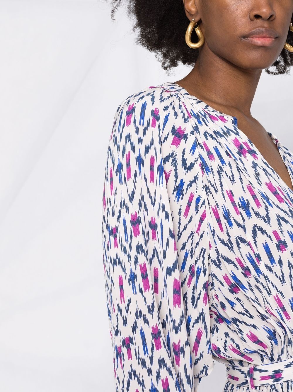 graphic-print long-sleeve dress - 3