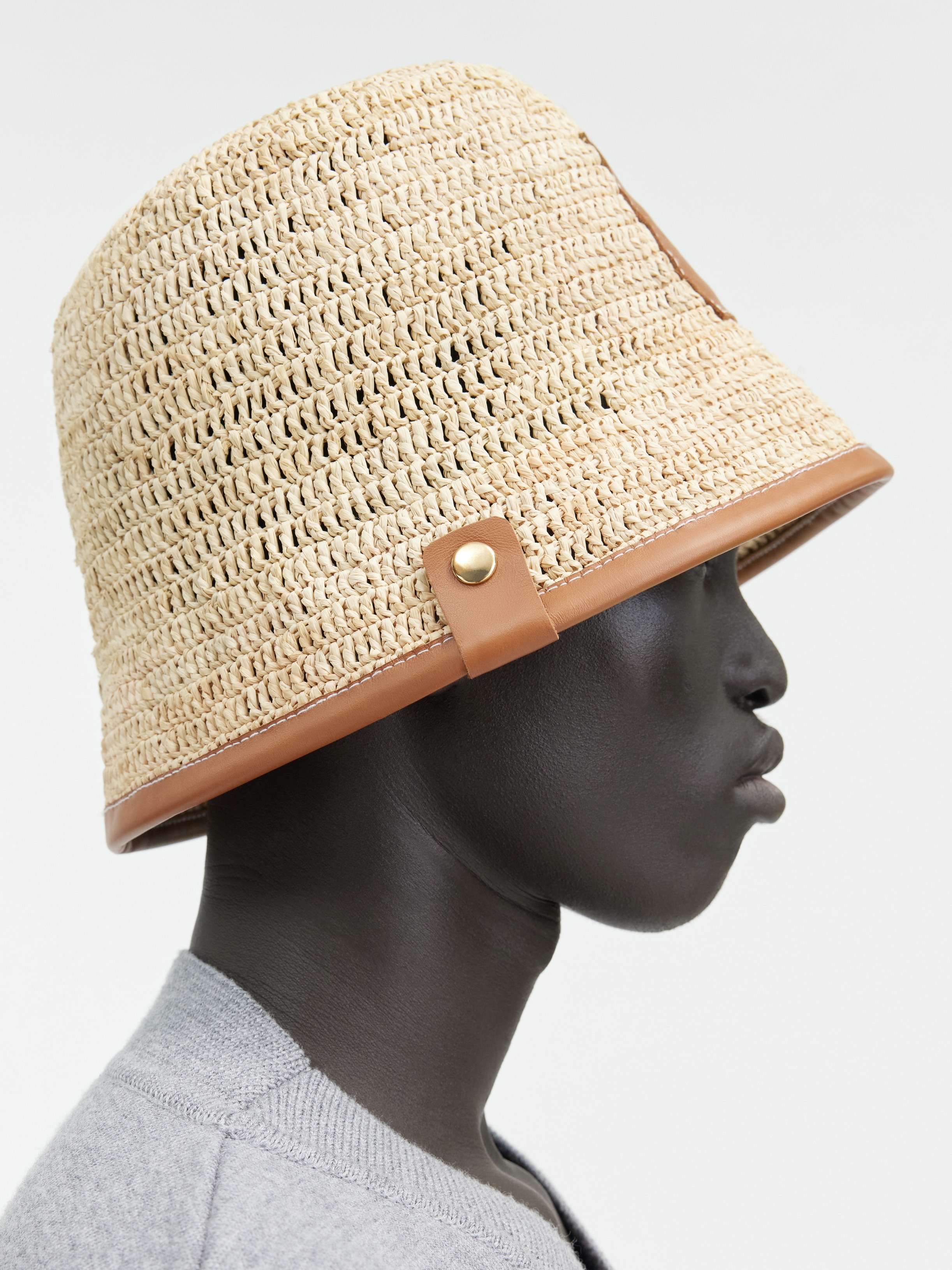 Le Bob Soli raffia bucket hat