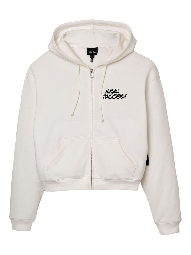 dice-print zip-up hoodie 1