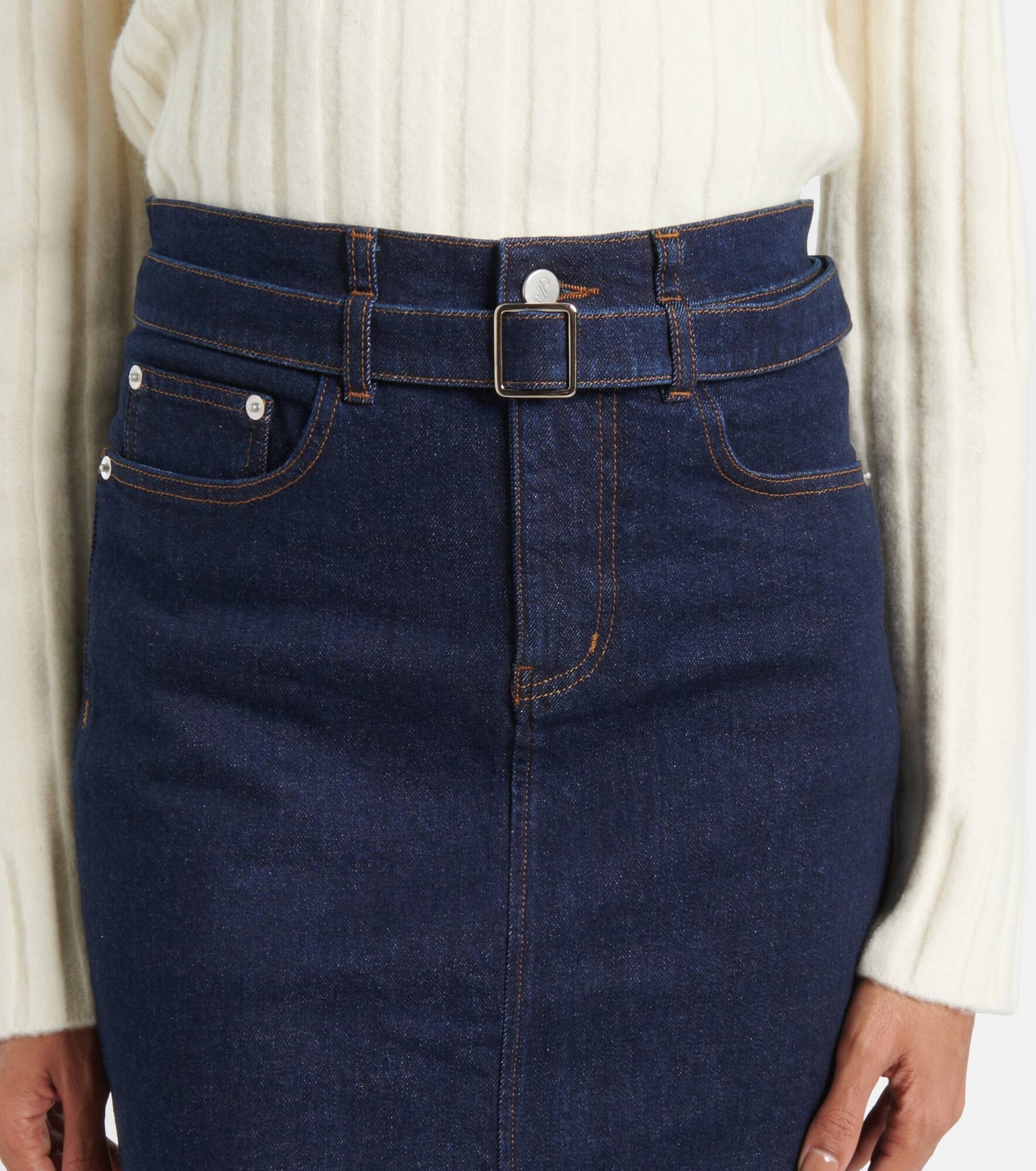 Calder denim midi skirt - 4