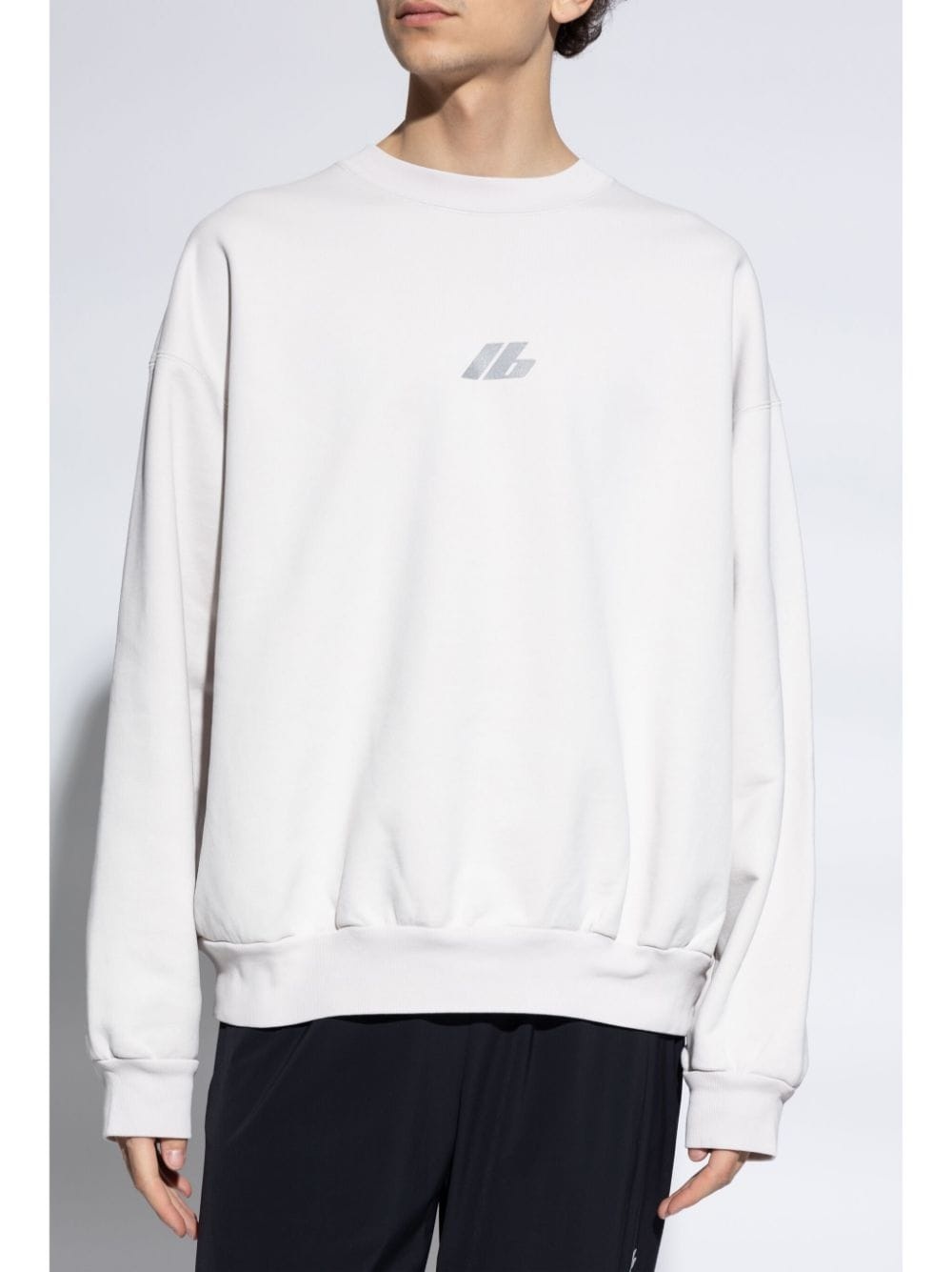 logo-print cotton sweatshirt - 3