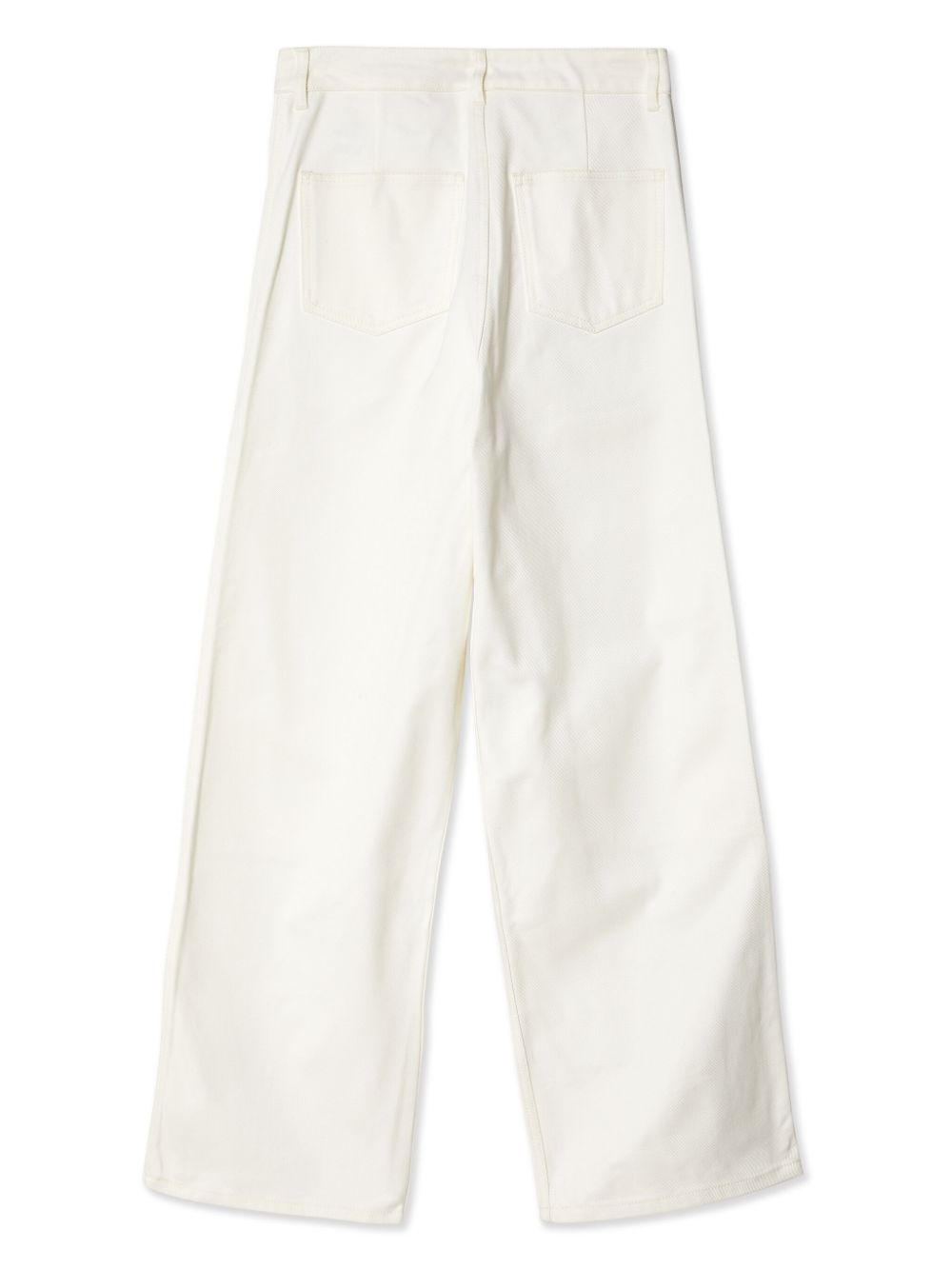 double-knee straight-leg cotton trousers - 2