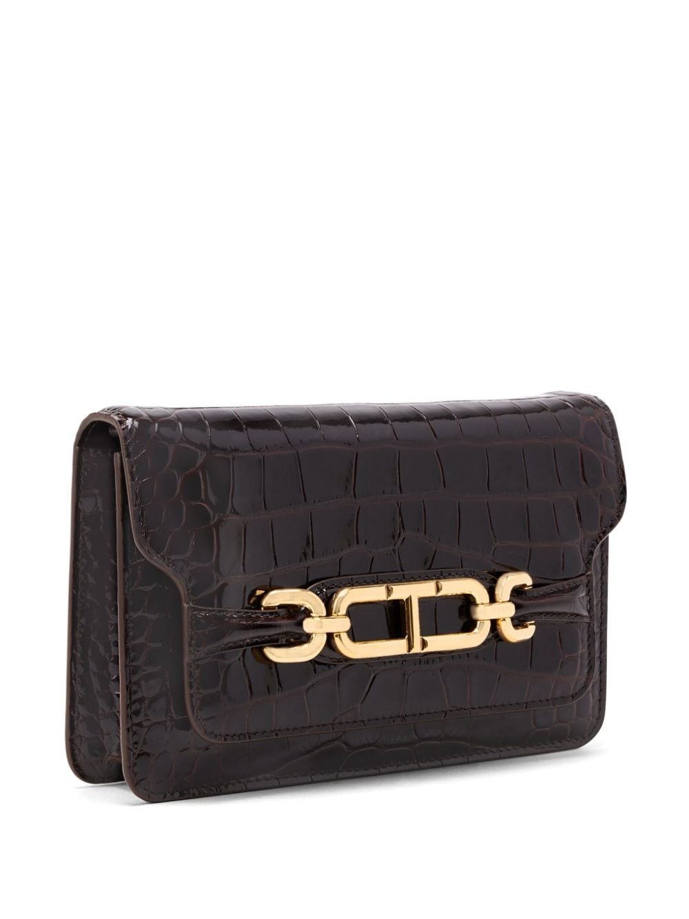 small Whitney crocodile-embossed shoulder bag - 3