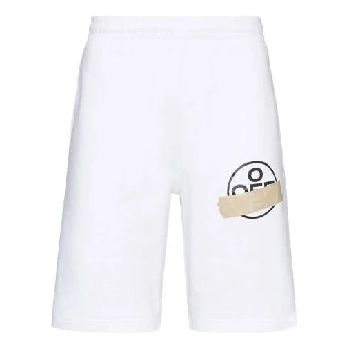 Off-White Logo Printing Sports Shorts White OMCI006R20E300020148 - 1