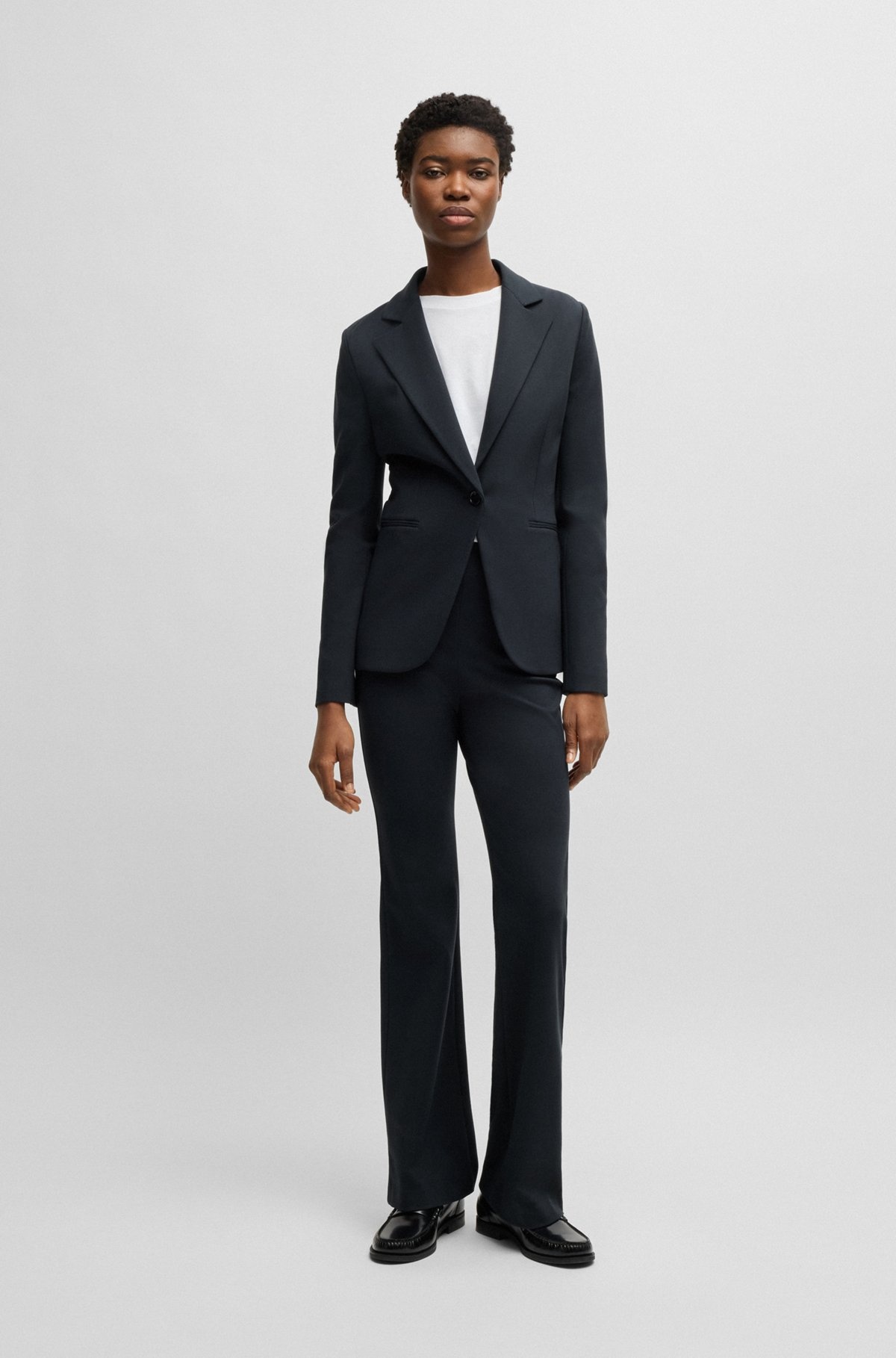 FITTED BLAZER IN STRETCH JERSEY - 3