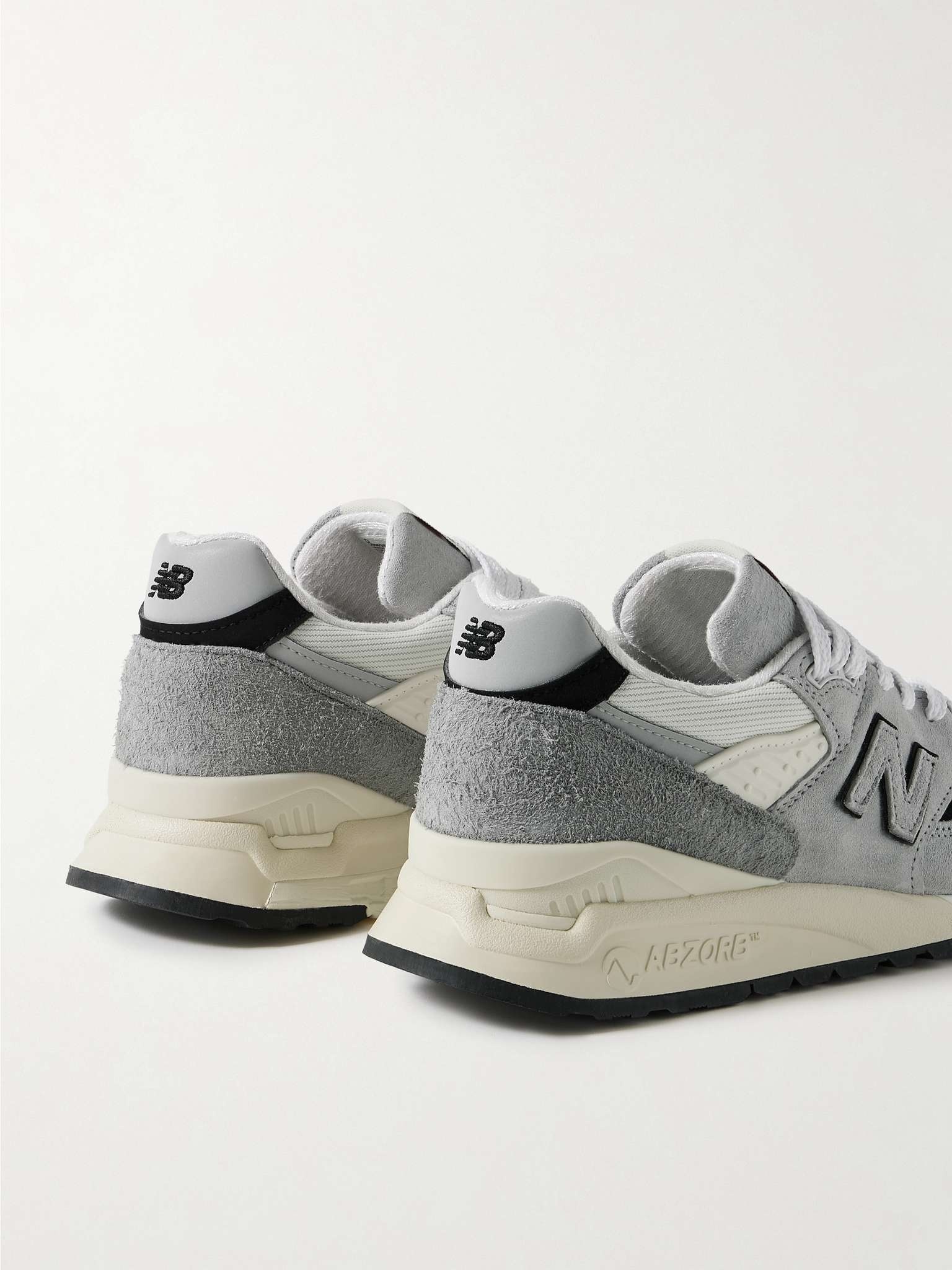 998 Leather and Rubber-Trimmed Suede and Mesh Sneakers - 5