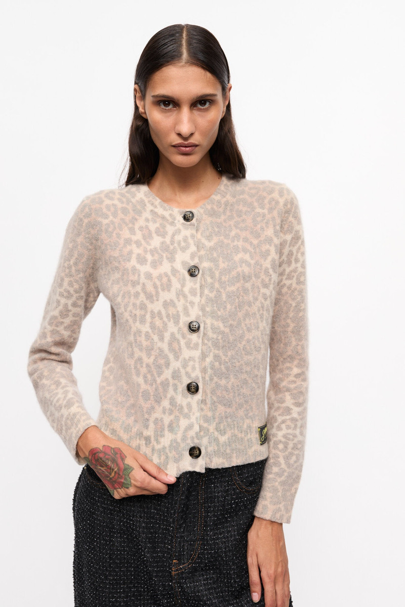 GANNI LEOPARD PRINTED CARDIGAN outlook