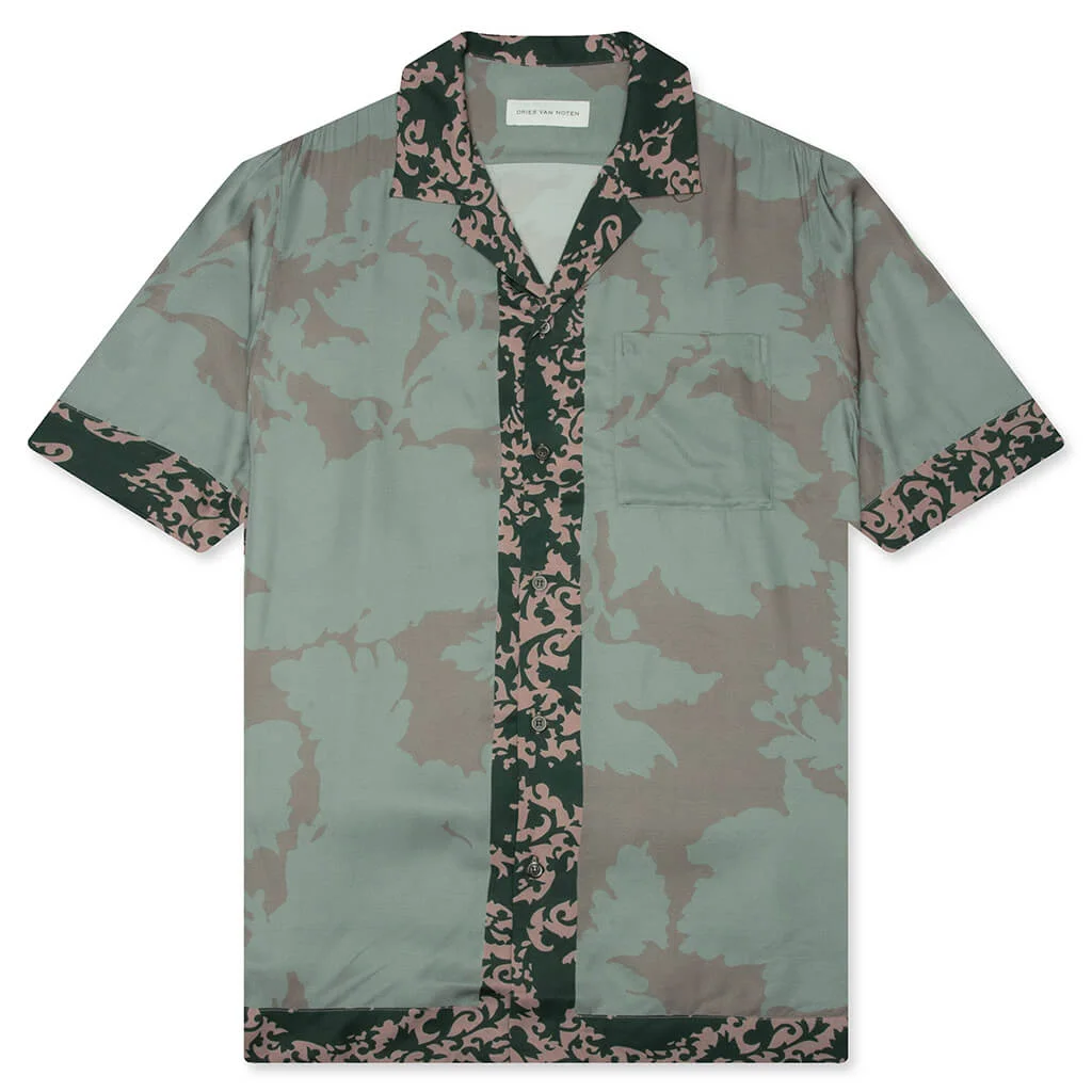 ARCHIVE FLORAL CARLTONE M.W. SHIRT - PETROL - 1