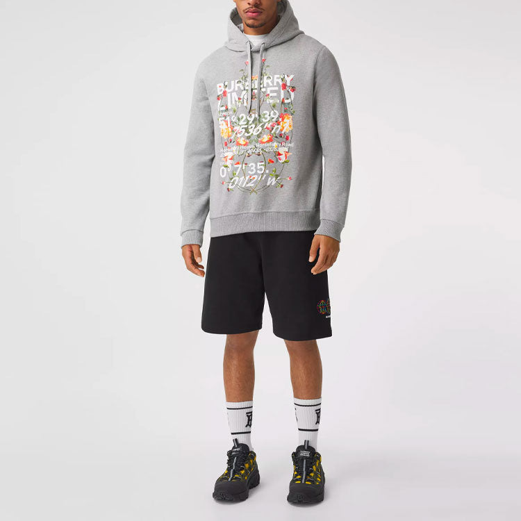 Men's Burberry SS21 Pullover hooded Printing light grey 80375421 - 5