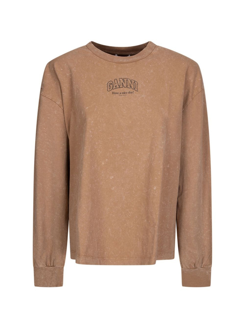 washed effect longsleeve T-shirt 1