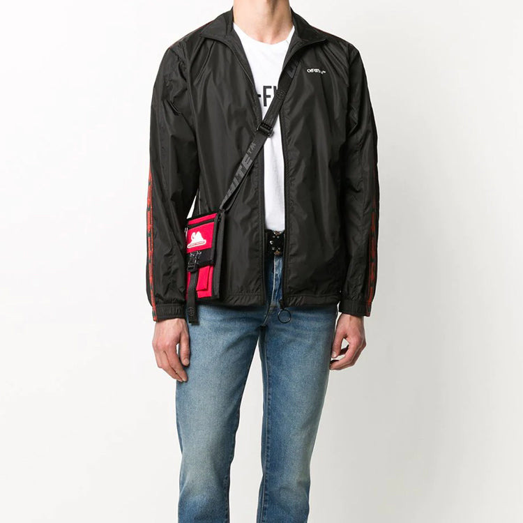 Off-White FW20 Logo Printing Jacket Men Black OMEA233E20FAB0011001 - 3