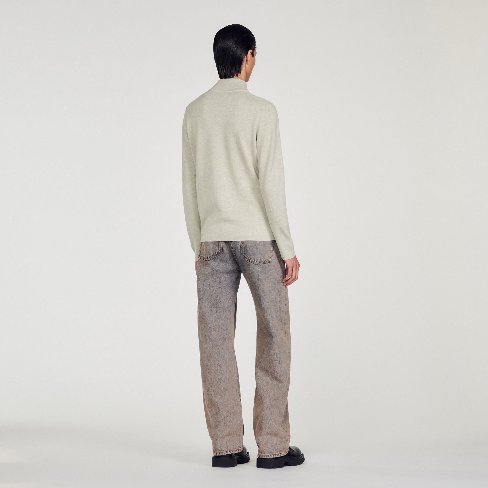 WOOL SWEATER WITH ZIPPED COLLAR - 6