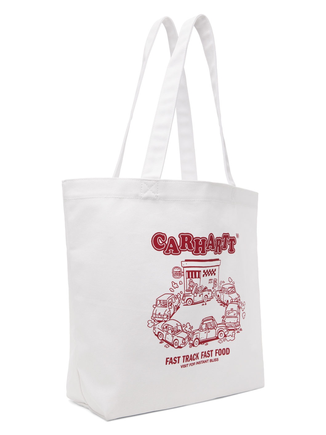 White Canvas Graphic Tote - 2