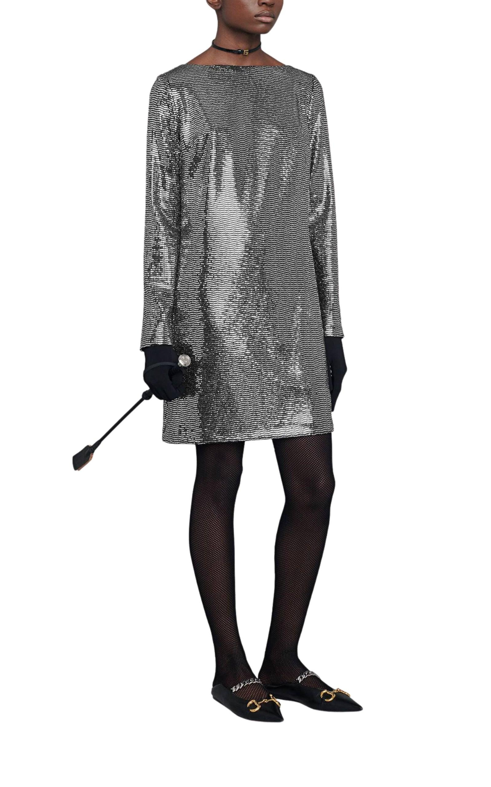 Metallic Dotted Jersey  Dress - 2