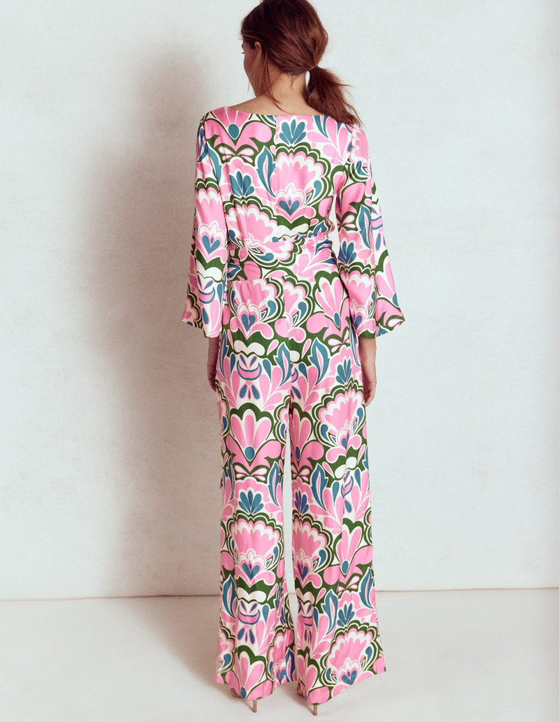 Kimono Sleeve Jumpsuit-Meadowsweet Pink, Freesia 5