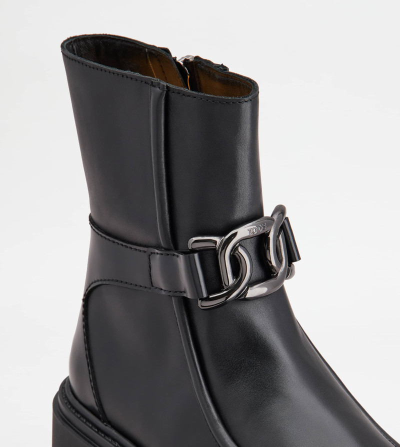 KATE ANKLE BOOTS IN LEATHER - BLACK 5