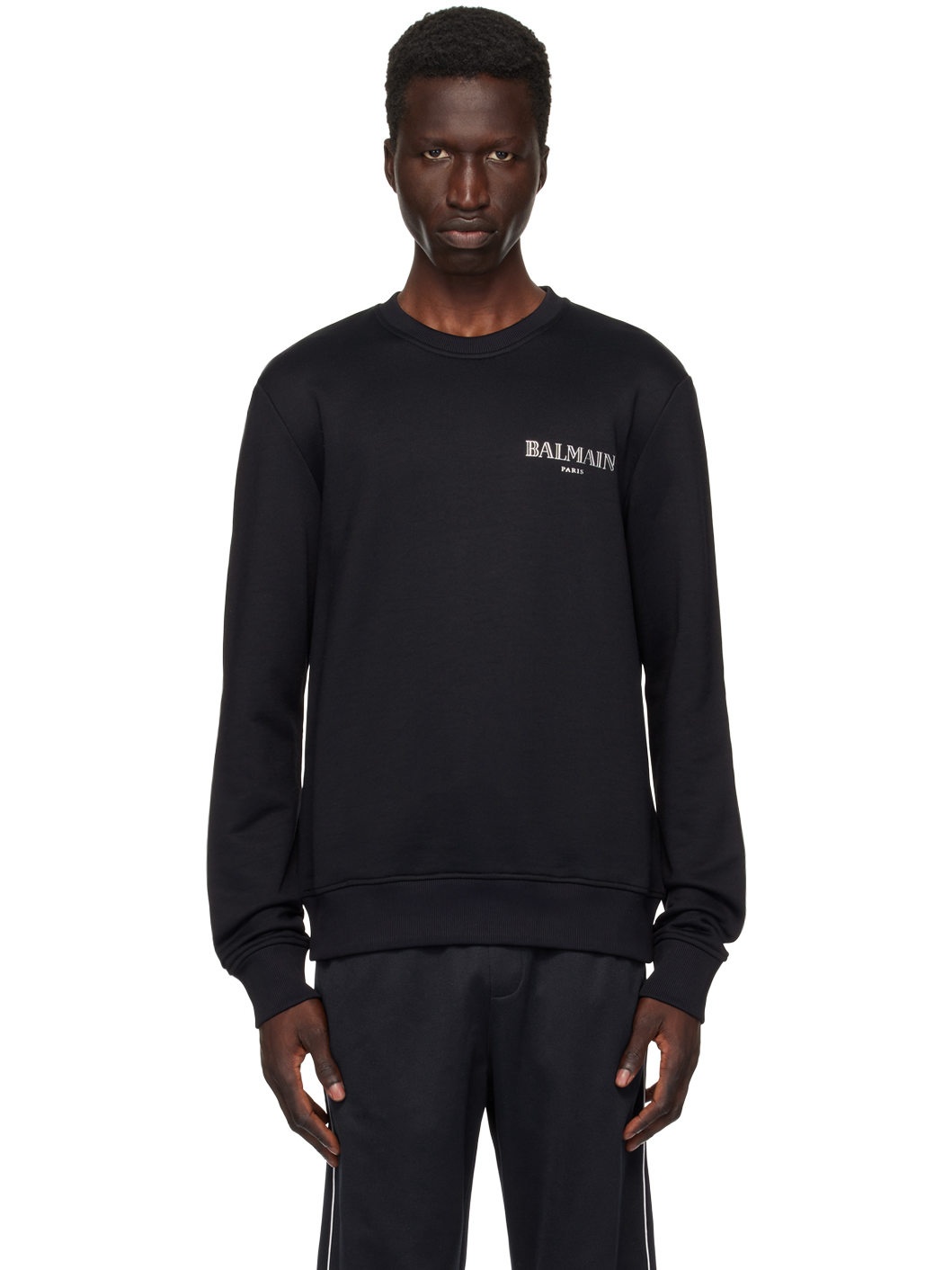 Black Vintage 'Balmain' Sweatshirt - 1