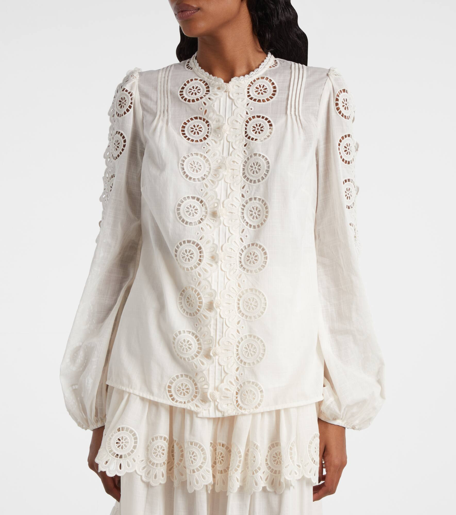 Lucky embroidered cotton blouse - 5