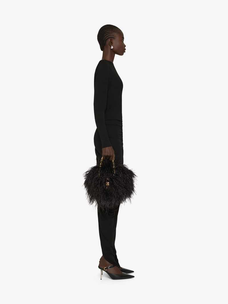 Givenchy MINI KENNY BAG IN SILK WITH FEATHERS outlook