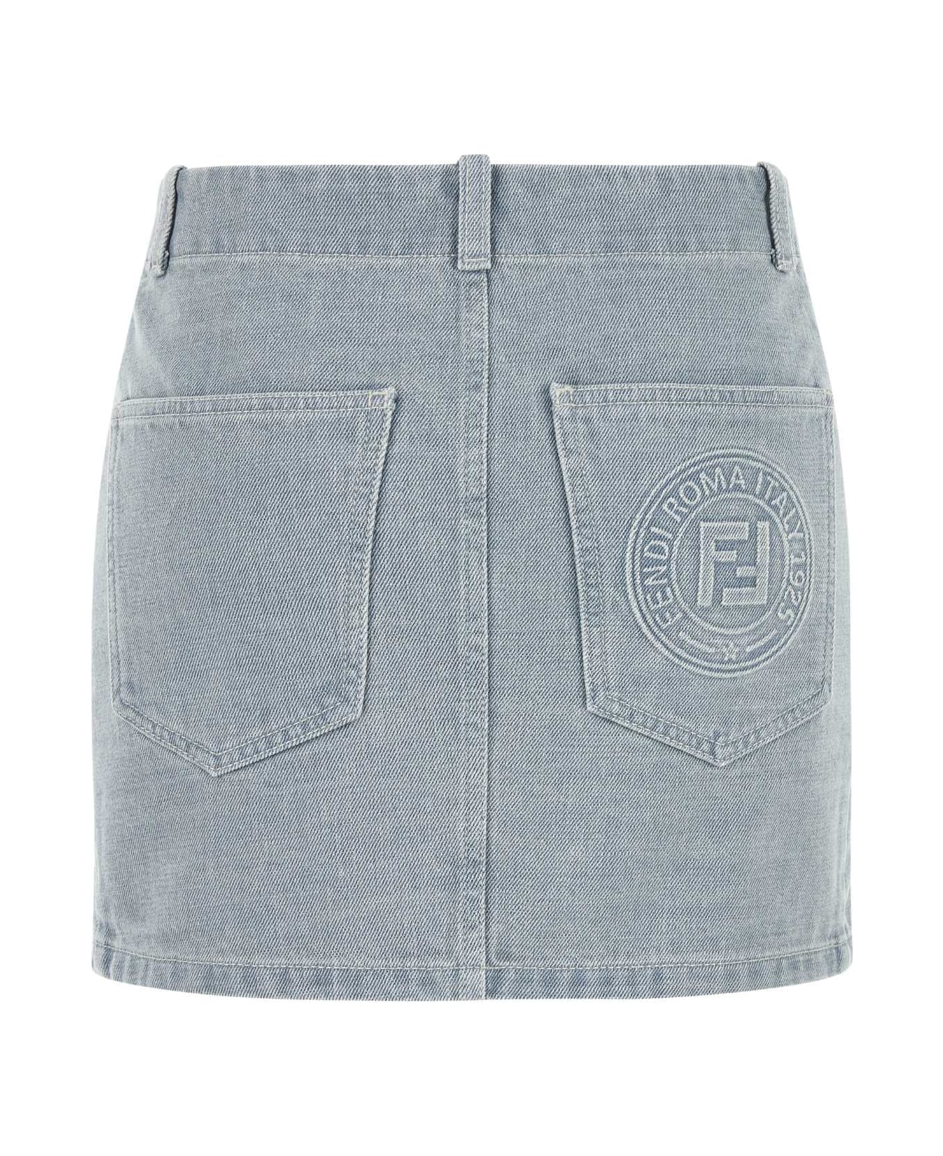 Denim Mini Skirt - 2