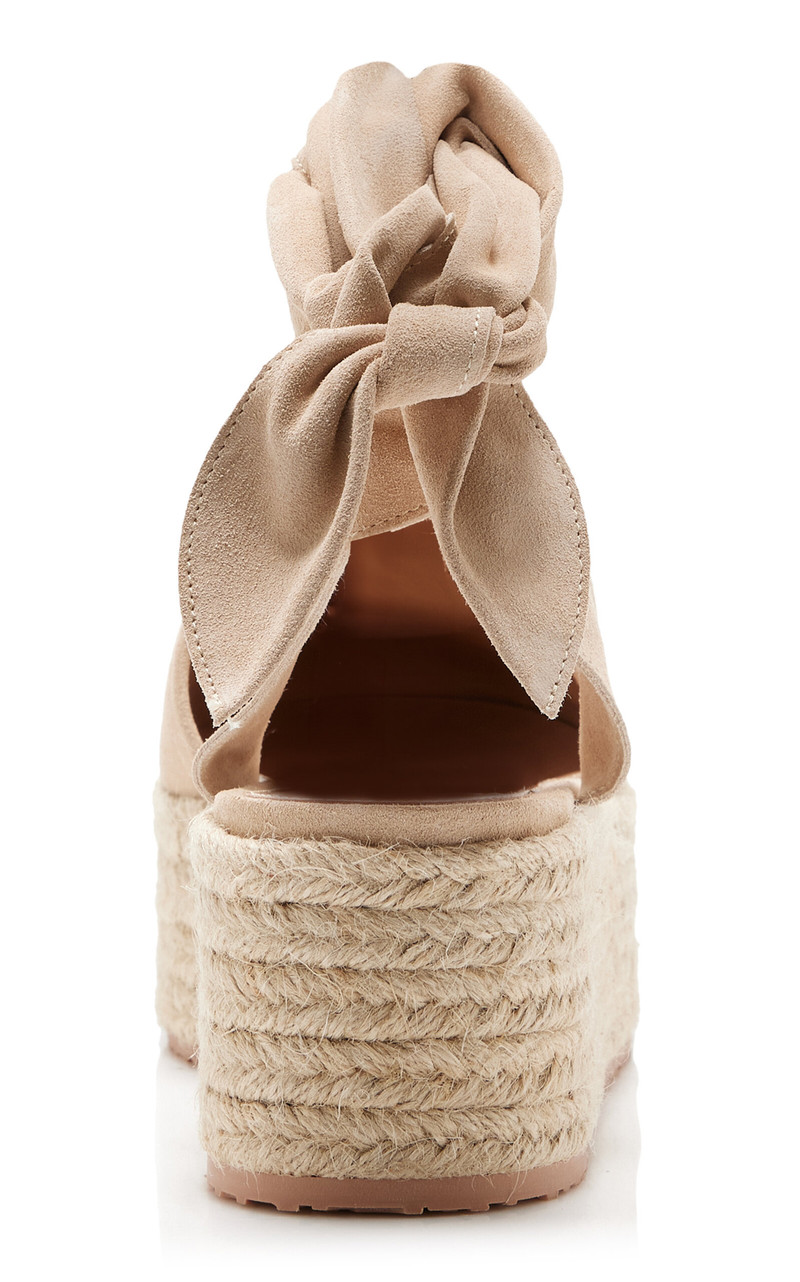 Velour Platform Espadrilles neutral 4