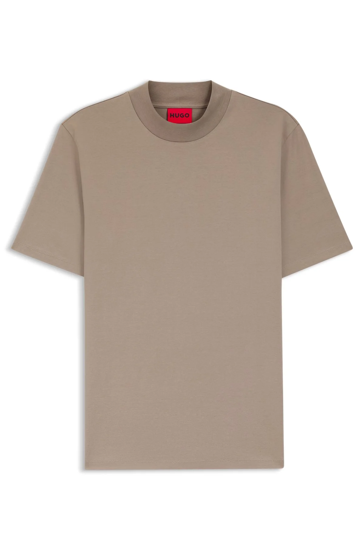 STAND-COLLAR SLIM-FIT T-SHIRT IN STRETCH COTTON - 1