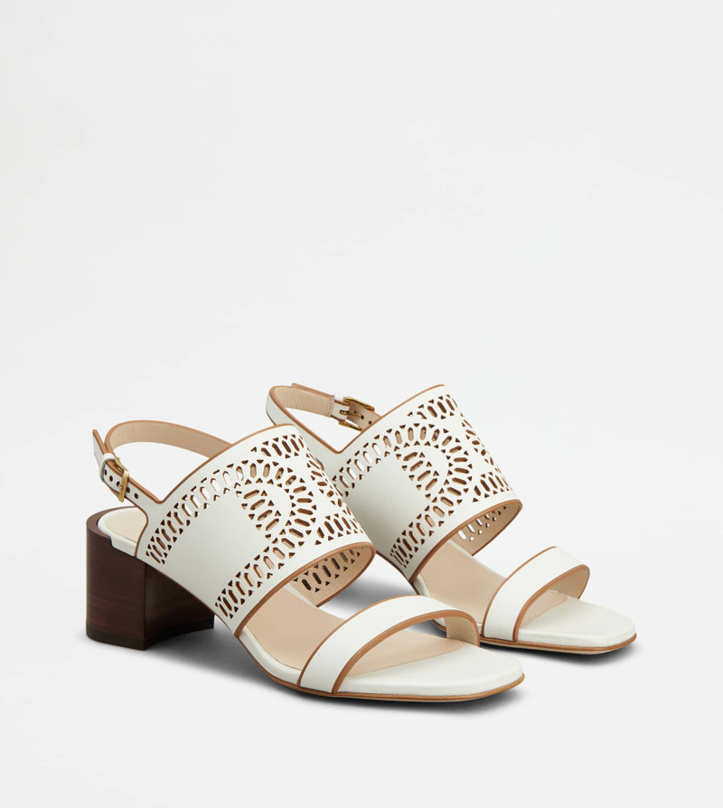 SANDALS IN LEATHER - WHITE 3