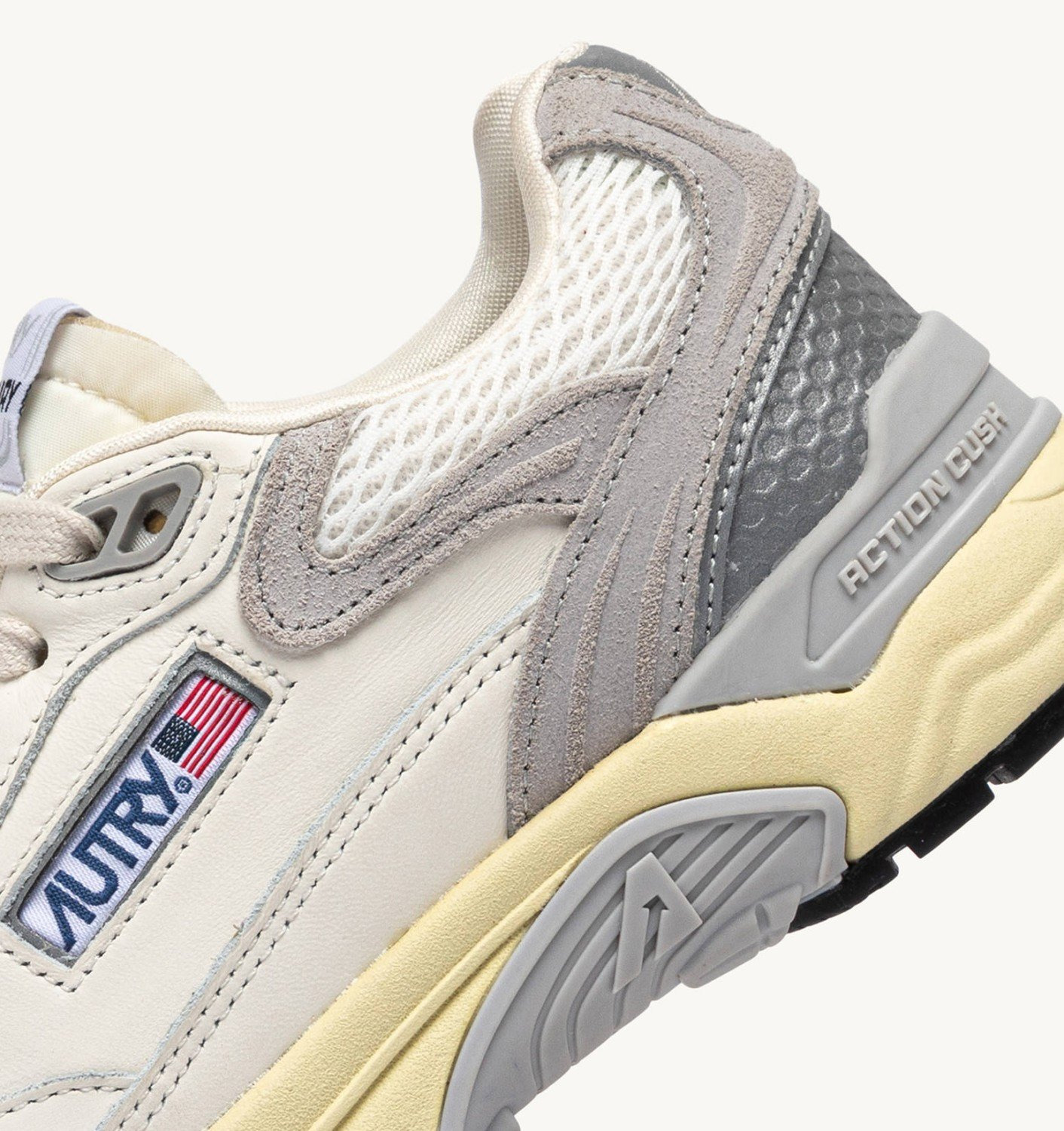 HYPERWAY SNEAKERS IN WHITE AND GRAY SUEDE AND MESH - 6