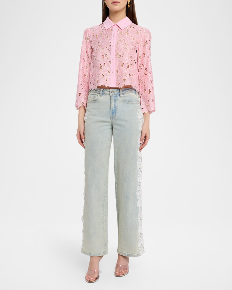 GENERATION LOVE Talsie Lace Embroidered Blouse outlook
