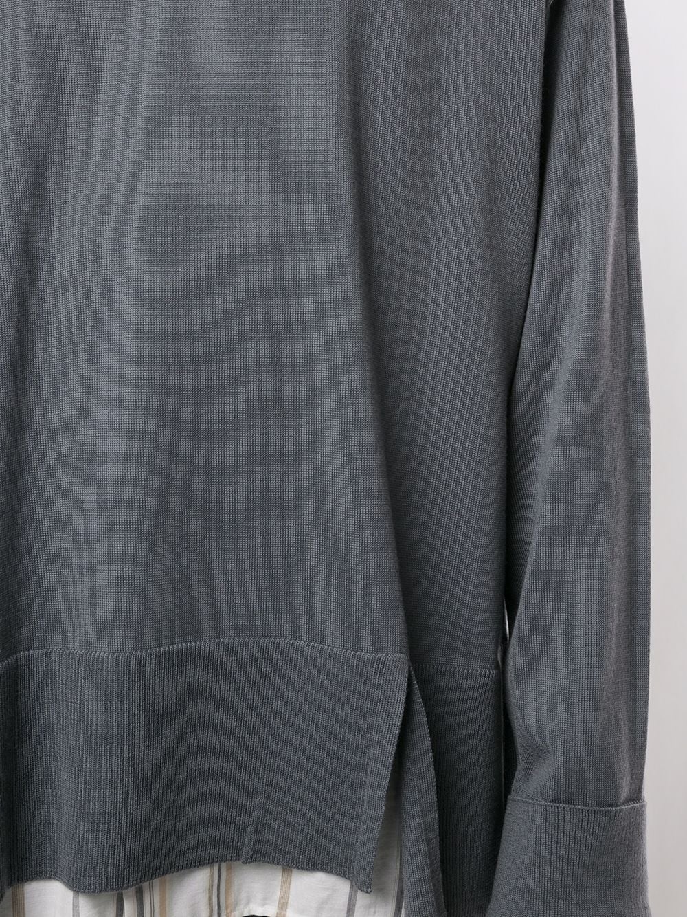 slit detail crew neck jumper - 5