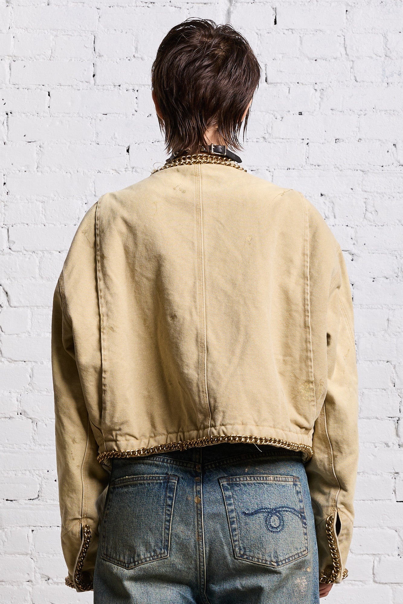 CROPPED CHORE JACKET - KHAKI CANVAS - 7