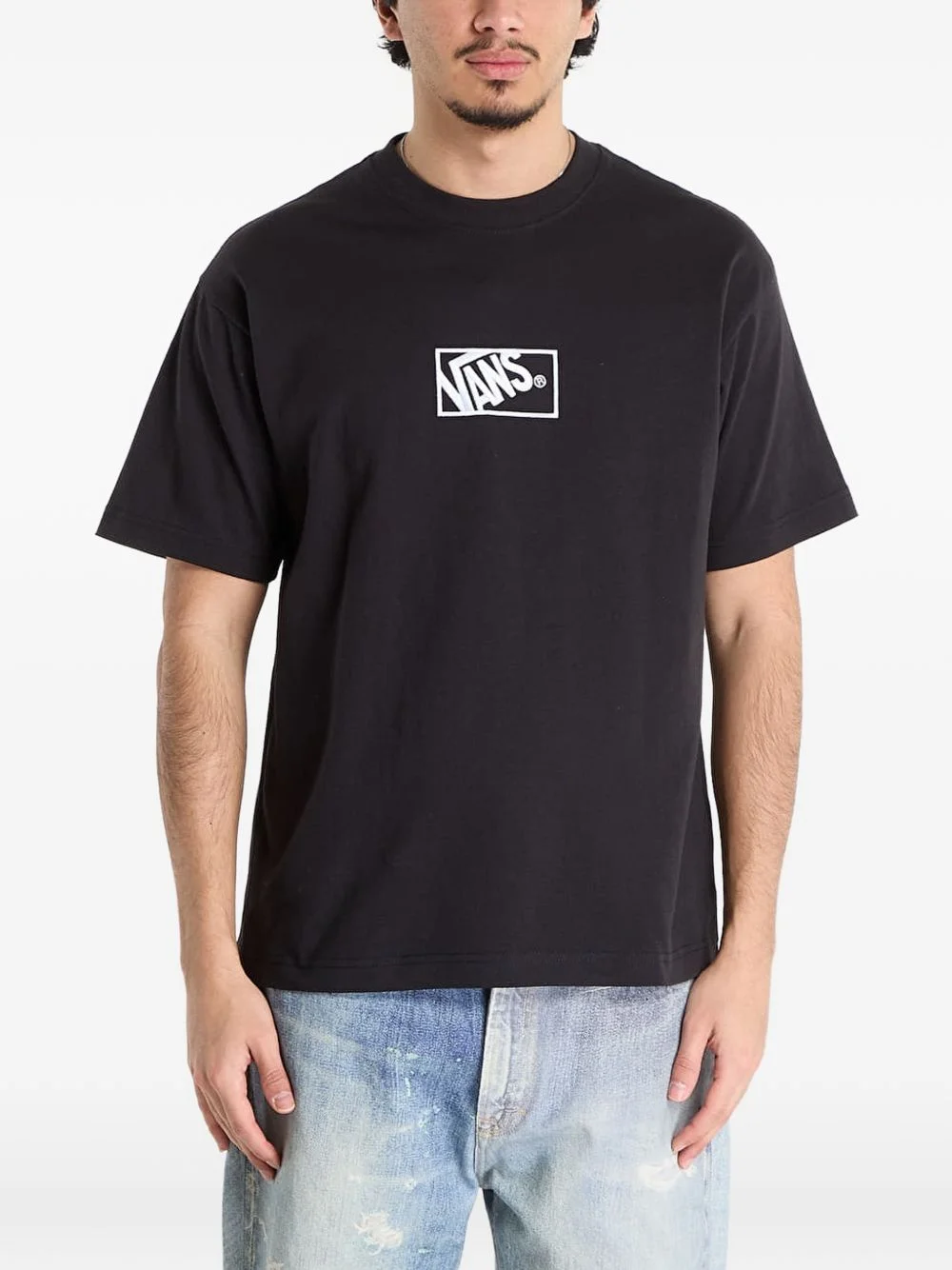 blocked box loose T-shirt - 1