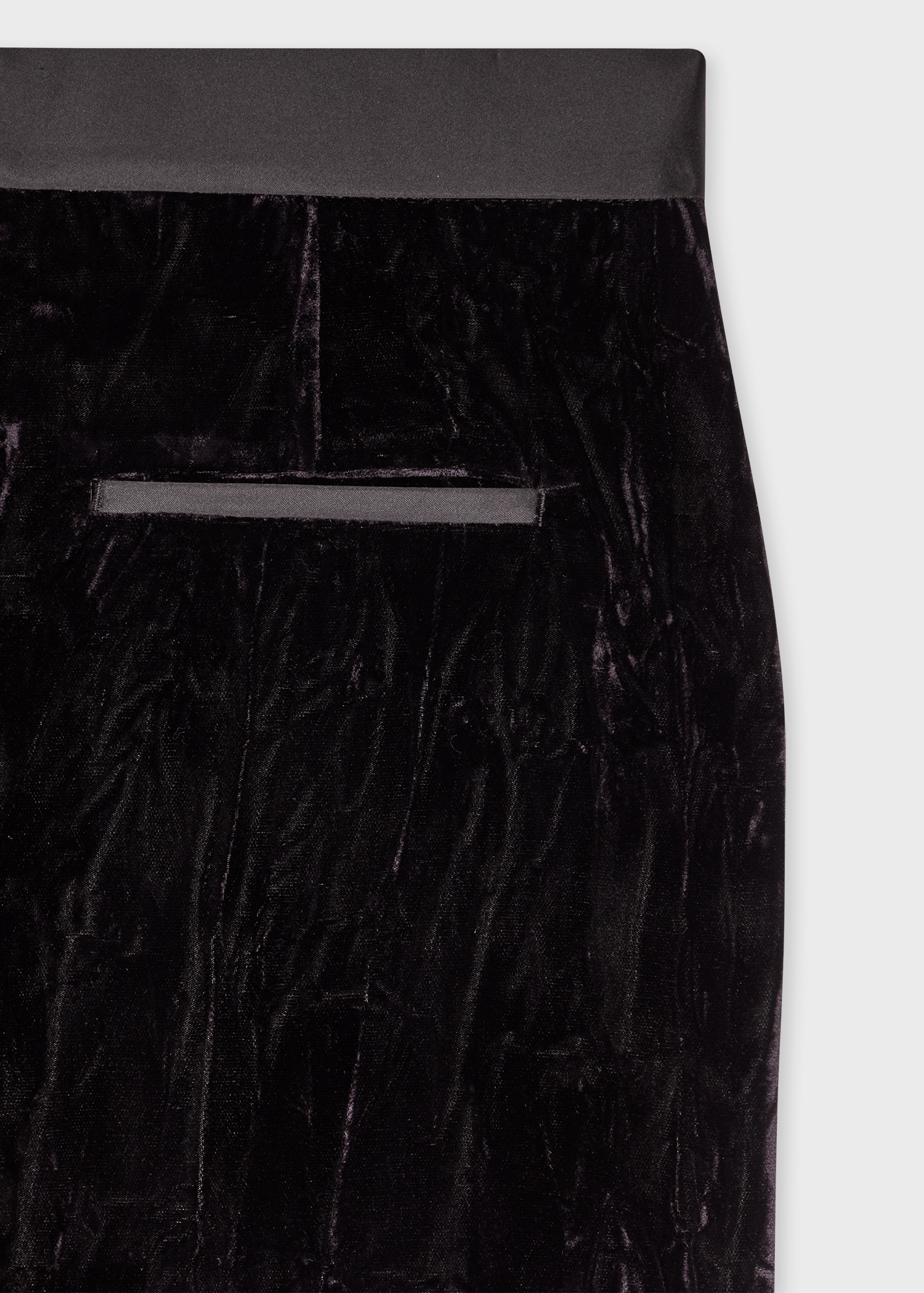 Women's Dark Purple Crushed Velvet Trousers - 2