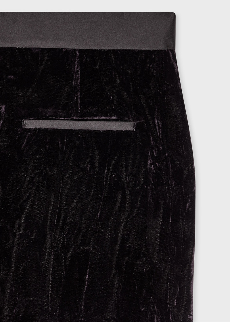 Paul Smith Women's Dark Purple Crushed Velvet Trousers outlook