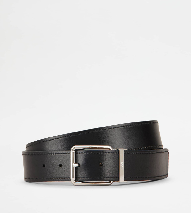 Tod's REVERSIBLE BELT IN LEATHER - GREEN, BROWN outlook