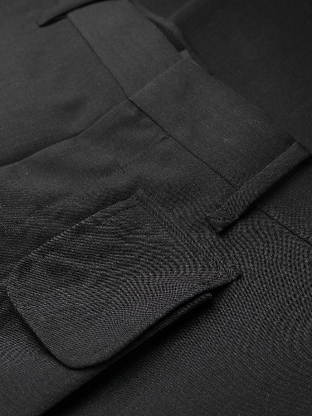 slim-cut wool trousers - 7
