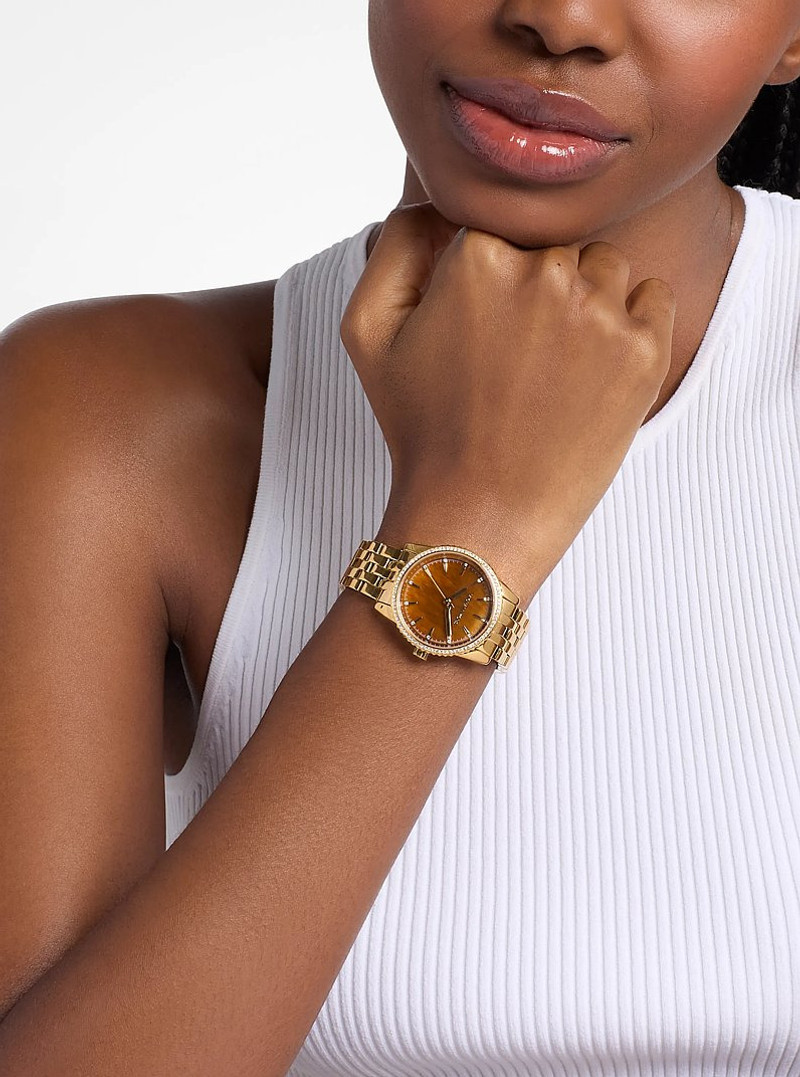 Bryant Pavé Gold-Tone Watch 6