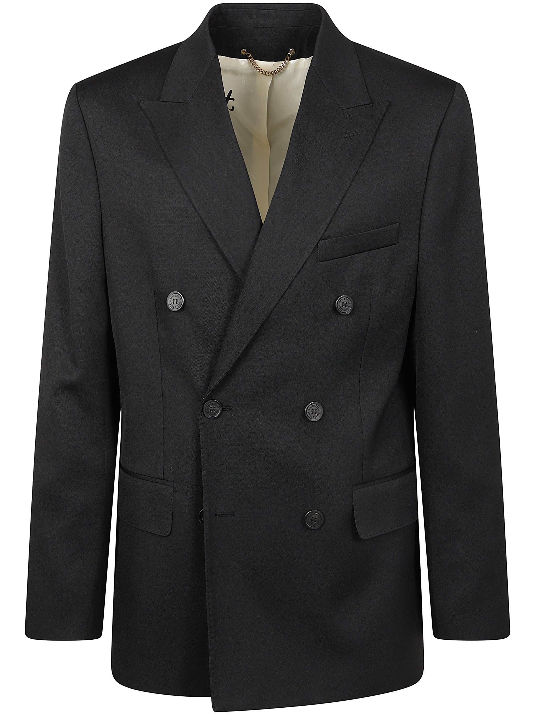 Golden Goose Men Golden M`S Double Breasted Blazer Light Dry Wool Gabardine/ Printed Message Inside  - 6