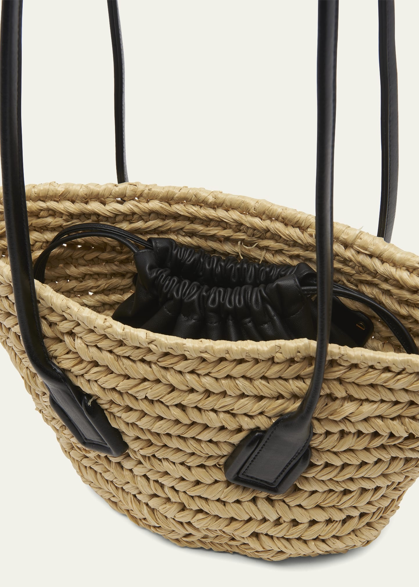 Bottega Veneta Arco Small Crochet Raffia Shoulder Bag