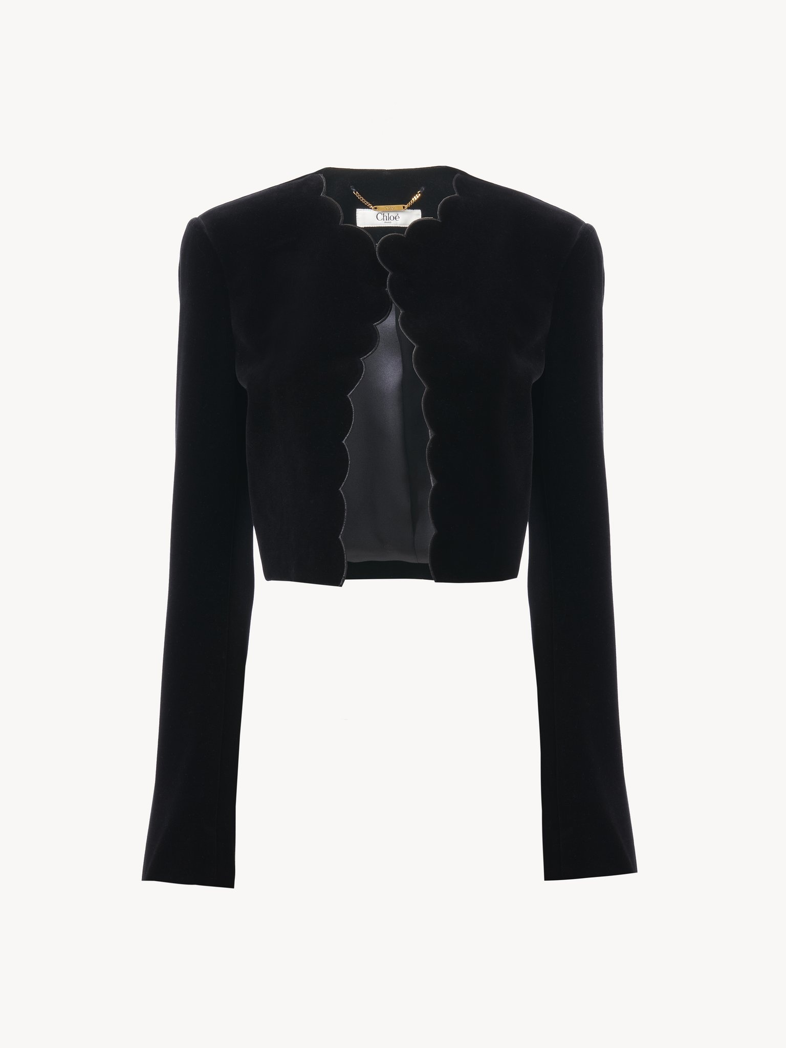 SCALLOPED SPENCER JACKET IN VELVET - 2