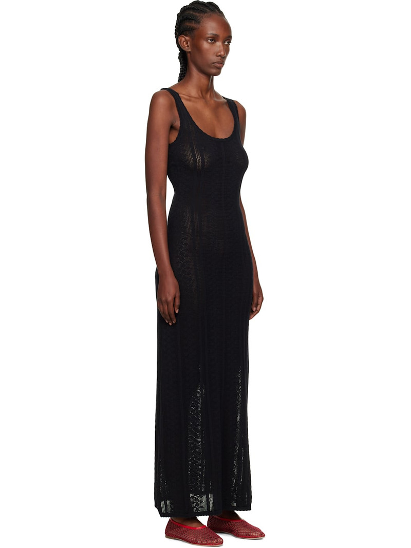 Black Tine Crochet Maxi Dress 2