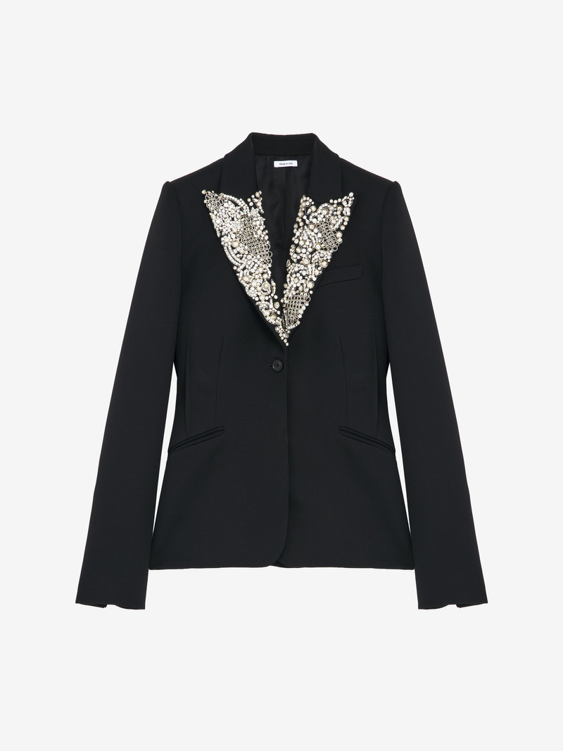 Chain Mail Embroidery Single-breasted Jacket 1