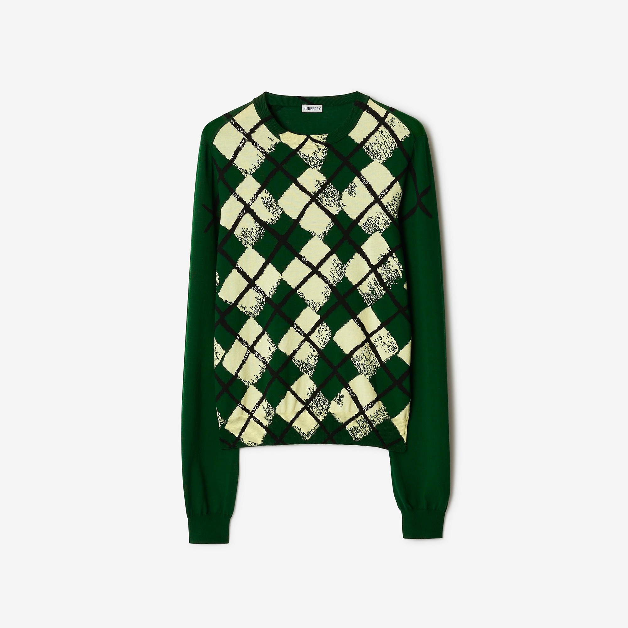 Argyle Cotton Sweater - 1