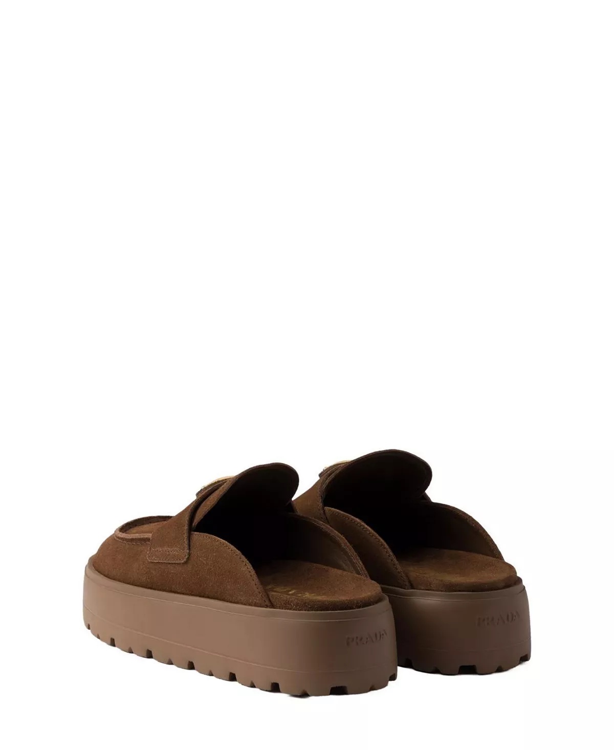 Women's Suede Flatform Mules - 4