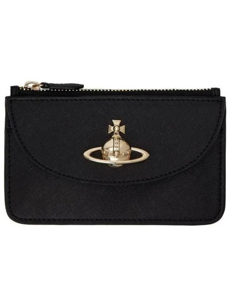 Vivienne Westwood ORB Logo Card Wallet Black outlook