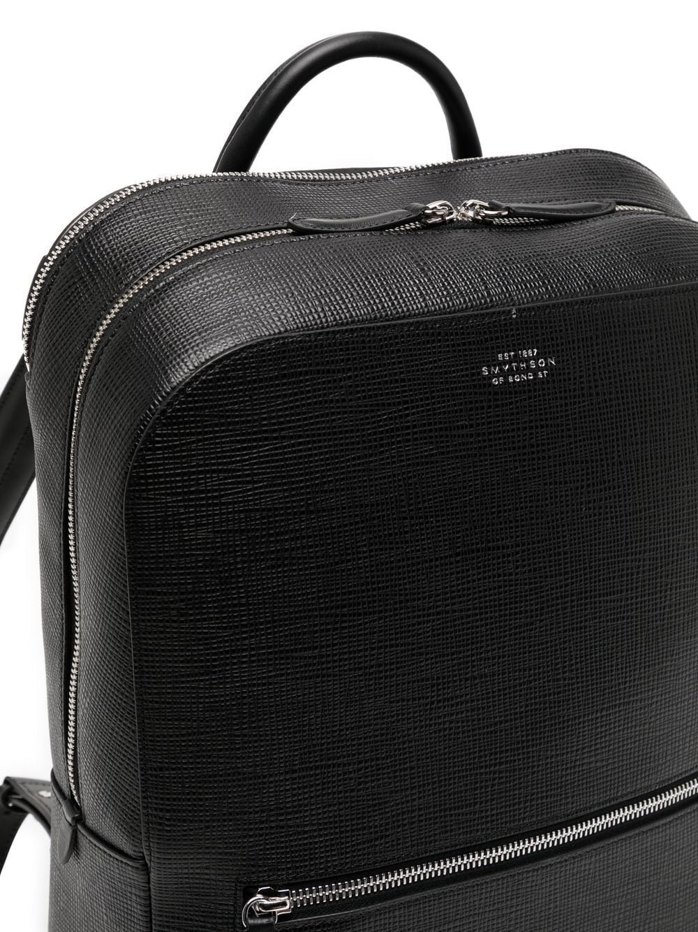 grained-calf leather backpack - 4