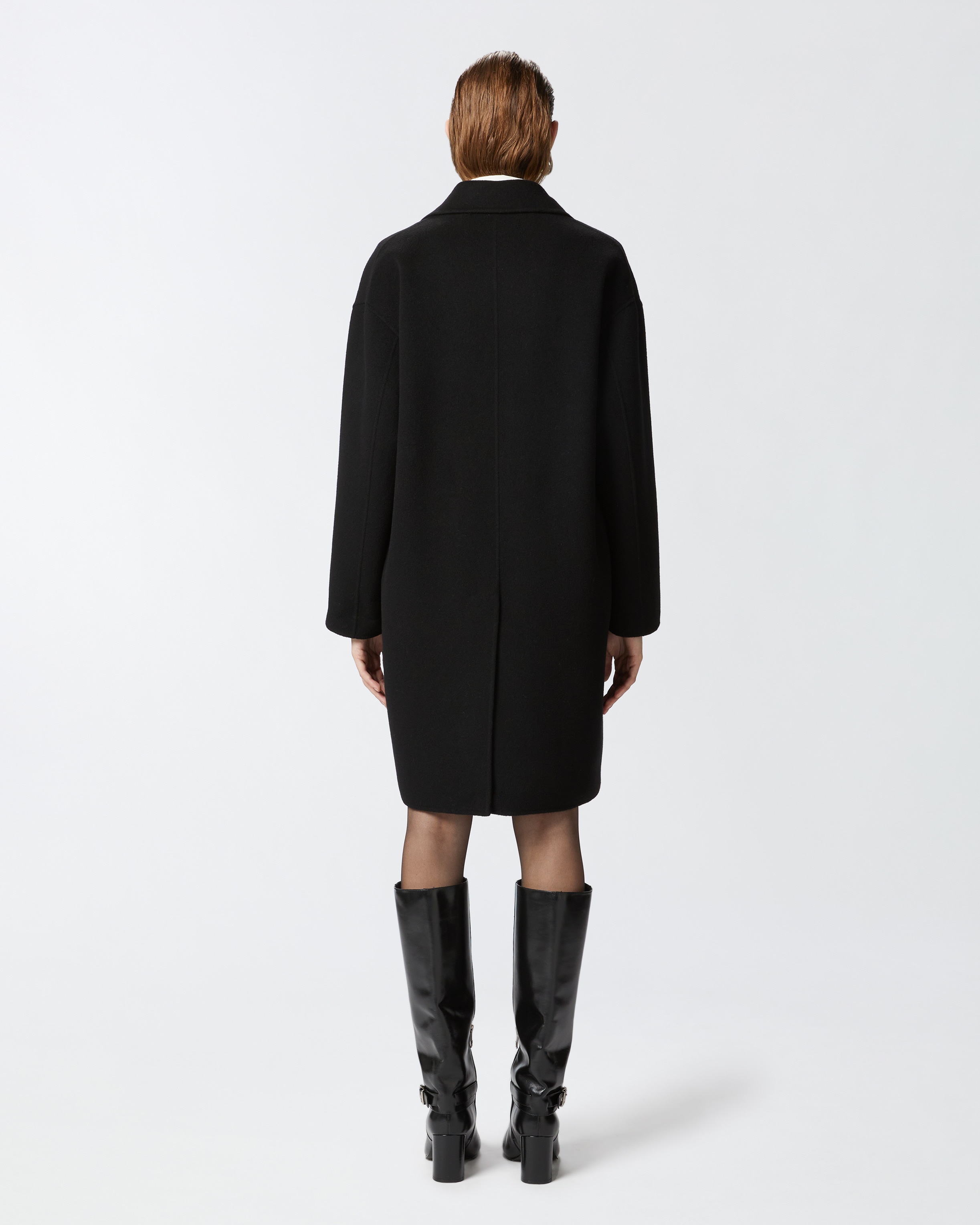 CLASSIC SINGLE-BREASTED CLOTH COAT - 4