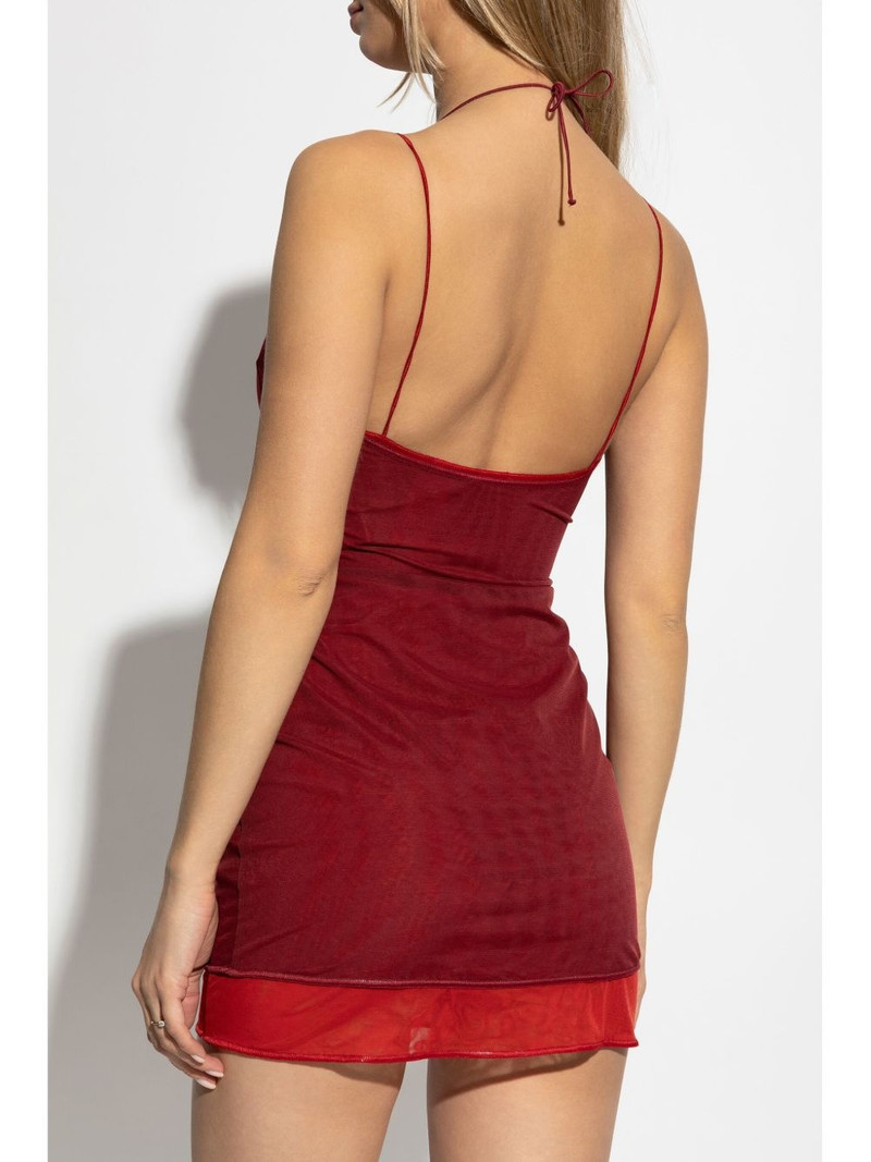 floral-appliqué mini dress 4